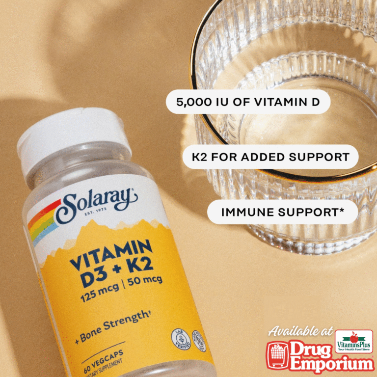 Solaray Vitamin D3 + K2