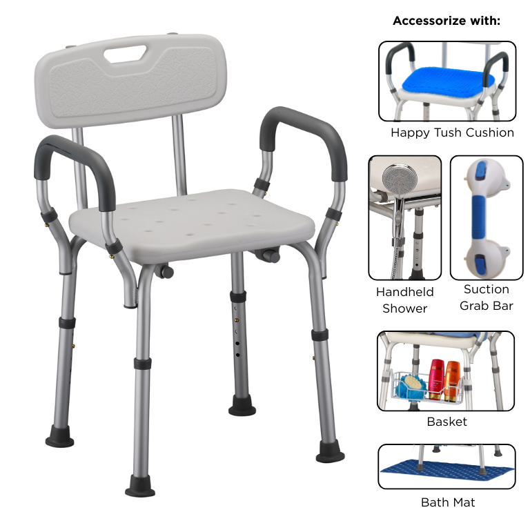 NOVA Bath & Shower Seat With Arms & Back
